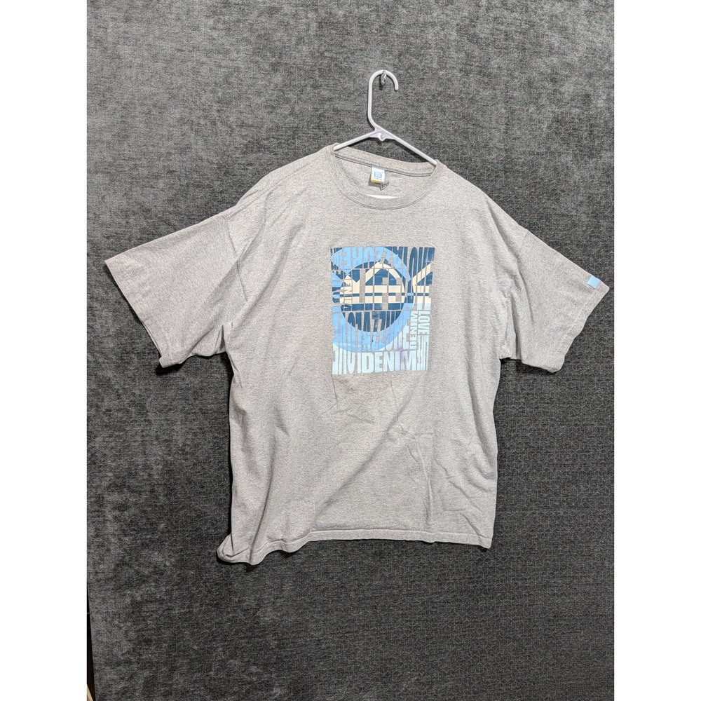 Azzure Denim Mens Graphic T-Shirt Gray Short Sleeve Streetwear Crew Neck XL 0717
